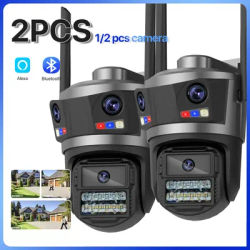 Three Lens Three Screen 15MP HD WIFI IP Camera Outdoor Wireless Outdoor Camera Auto Tracking CCTV Video Security iCsee 1/2 PCS