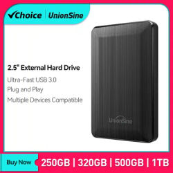 UnionSine HDD 2.5" 120MB/S Portable External Hard Drive 1tb/500gb/320gb USB3.0 disk memory for PC Desktop/Laptop/Mac/Xbox/PS4