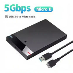2.5 USB 3.0/Type-C External HDD Enclosure–5TB Portable Hard Drive Case, 5Gbps Speed, UASP Support, Plug Play