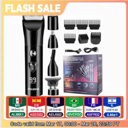 Solimpia Professional Hair Clipper Trimmer Groin & Body Trimmer Men Replaceable Electric Shaver Multifunctional Grooming Machine
