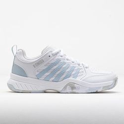 K-Swiss Court Express 2 Junior White/Ballad Blue/Dawn Blue Junior Tennis Shoes