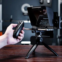 Ambitful T1 Mini Teleprompter Phone and DSLR Recording Portable Inscriber Mobile Teleprompter Artifact Video With Remote Control