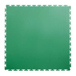 Lock-Tile 7mm Green PVC Smooth Tile (30 Pack)