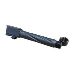 Shaw Glock 19 9x19 SAAMI Threaded Pistol Barrel 4.375in Factory Profile 1-10 Twist 1/2-28 Thread Melonite Black GL19SSNHF9TM