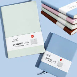 A5 A6 cahier ligné 160 Pages 80 GSM papier épais couverture en cuir PU Journal d'affaires Journal de bureau écriture bloc-notes papeterie