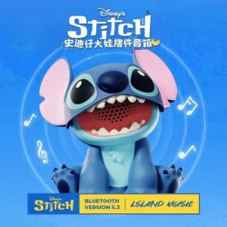 Disney Lilo & Stitch haut-parleur Bluetooth dessin animé pyjama accessoires point poupée modèle haut-parleur jouet Couple Kawaii cadeau de vacances
