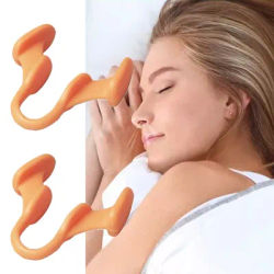 2pcs Prevent Snoring Good Sleep Silicone Elastic Nose Clip Anti-Snoring Supplies Mini Stop Snoring Device