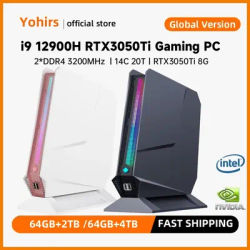 Mini Gaming PC 12th Gen Core i9 12900H i7 12700H RTX3050Ti 8G Dedicated Graphics Card GDDR6 win11 2*HDMI WIFI6 Desktop Computer