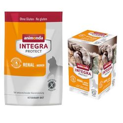 1.2kg Adult Renal animonda Integra Protect Dry Cat Food + 6 x 100g Mix (6 Varieties) Renal Integra Protect Wet Cat Food