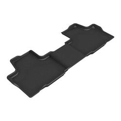 3D Mats USA Floor Made of Rubber Black Molded Liner, Second Row, 3-year limited warranty L1LX09121509