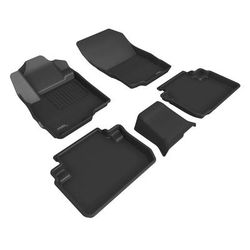 3D Mats USA Floor Made of Rubber Black Molded Liner, Front & Second Row, 3-year limited warranty L1MT05601509