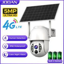 JOOAN 5MP 4MP 4G Solar Camera Outdoor Wireless Security Solar IP Camera PIR Human Detection Battery CCTV Video Surveillence Cam