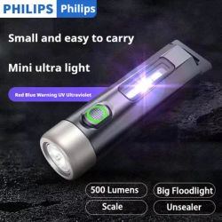 PHILIPS nouveau SFL1121 EDC lampe de poche LED Rechargeable Mini EDC porte-clés lampes de poche lampe de Camping pour randonnée auto-défense