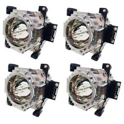 Jaspertronics™ Lamp & Housing QuadPack for the Panasonic PT-DW16K Projector w Original Panasonic Lamp Inside - 1 Year Warranty