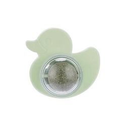 Cats Toys: Freshen Breath & Remove Hair Balls With Cat Mint Rotation Ball Catnip Wall Ball Licking Snacks Pet Suppli Color: Green Duck