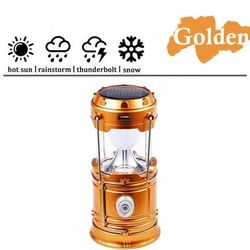 USB Rechargeable Camping Lantern: Waterproof Outdoor Lighting Torch gold