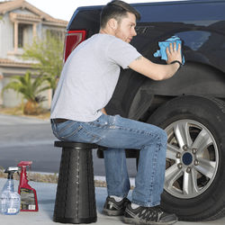 Collapsible Telescopic Stool Black