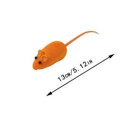 Interactive Rubber Mouse Pet Toy: Bite Resistant & Fun Gift For Cats Orange 1PC
