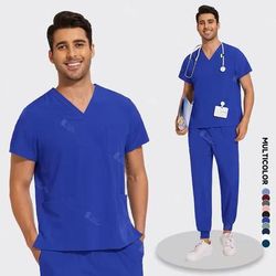 Lightweight Anti Wrinkle Nursing Scrub Set For Men And Women 2xl royal Blue