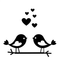 Loving Birds Mirror Wall Sticker: Love shape Acrylic Decals 3D Waterproof Self 2