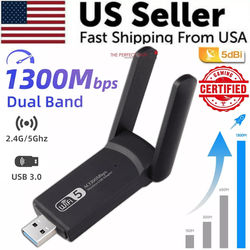 1300Mbps Long Range AC1300 Dual Band 5GHz Wireless USB 3.0 WiFi Adapter With High Gain Antennas 1300Mbps Long Range AC1300 Dual Band 5GHz Wireless USB 3.0 WiFi Adapter With High Gain Antennas