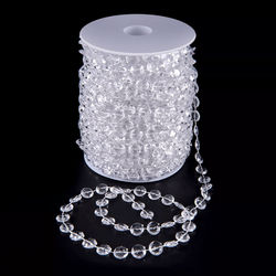 Acrylic Crystal Bead Garland, Diamond Strand For Wedding & Party Decor Acrylic Crystal Bead Garland, Diamond Strand For Wedding & Party Decor
