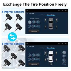 USB Android Tire Pressure Monitoring System With Internal And External Sensors internal Sensor 4 Sensors