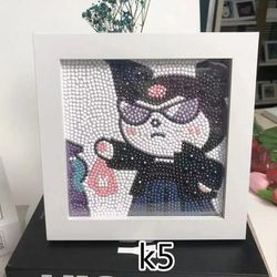 Kawaii Sanrio Diamond DIY Material Package: Wall Decoration Painting For Kids Melody Kuromi Cartoon Handmade Gift 6