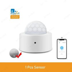 Zigbee Smart PIR Motion Sensor, Human Body Infrared Detector, Security Alarm Compatible With EWeLink & Home Assistant sensor