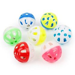 Colorful Hollow Bell Balls: 10pcs Parrot Toy Set For Chew & Cage Fun Color: 10pcs Diameter 3.8cm