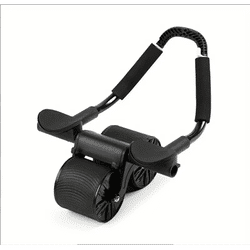 Automatic Rebound Ab Roller ABS Workout Wheel Black