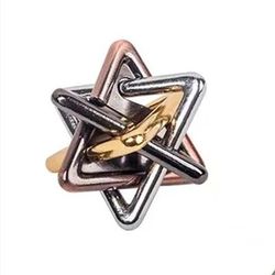Mind Triangle IQ Brain Teaser Metal Puzzle, Intellectual Intelligence Game Toy For Adults & Kids, Portable Educational Mind Triangle IQ Brain Teaser Metal Puzzle, Intellectual Intelligence Game Toy For Adults & Kids, Portable Educational