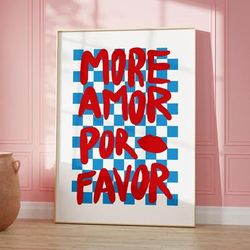 Maximalist Love Quote Canvas Poster: Be Kind, More Amor, You Looks So Good Wall Art For Living Room Decor 20x30 No Frame 2
