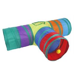 Foldable Cat Tunnel Toy For Interactive Pet Training And Fun Ideal For Kittens, Puppies, And Rabbits! a