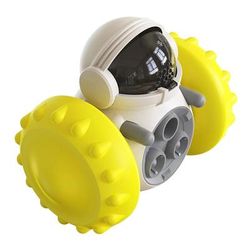 Interactive Tumbler Dog Puzzle Toy: Engaging Slow Feeder & Treat Dispenser Yellow