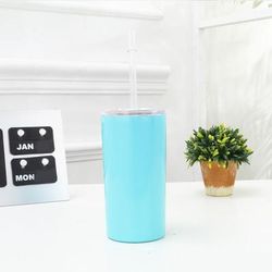 12 Oz Skinny Can Cooler Blue
