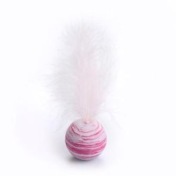 Cat Toy Star Ball With Feather, EVA Material Light Foam, Interactive Fun For Dogs & Cats Pet Supplies Red