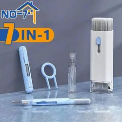 7 in 1 Household Cleaning Kit: Keyboard, Earphone, Screen Cleaner Brush & More 1PC Blue