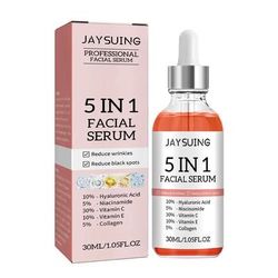 5 In 1 Anti Aging Vitamin C Face Serum With Hyaluronic Acid & Collagen Firming, Moisturizing & Brightening 5 In 1 Anti Aging Vitamin C Face Serum With Hyaluronic Acid & Collagen Firming, Moisturizing & Brightening