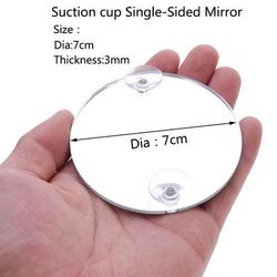 Acrylic Aquarium Betta Mirror: Floating Round Tank For Fish Training 5