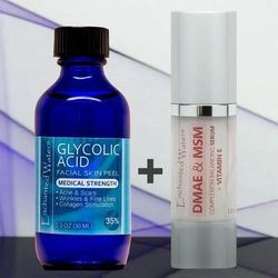Glycolic Acid 35% Plus DMAE MSM Serum Cream Anti Aging Acne Scars Wrinkles Glycolic Acid 35% Plus DMAE MSM Serum Cream Anti Aging Acne Scars Wrinkles