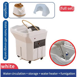 Portable Head Spa Shampoo Bed With Water Tank For Salons And Spas white