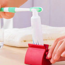 Plastic Toothpaste Tube Squeezer Roller Red