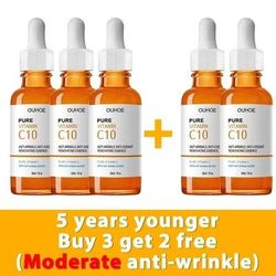 Vitamin C Wrinkle Remover Face Serum Lifting, Firming, And Anti Aging Essence For Fine Lines And Skin Nourishment 5 Pcs