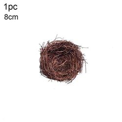 Easter Decoration: Round Rattan Bird Nest, Bunny Eggs, Artificial Vine Happy Easter Party Supply For Home Garden Decor 1pc 18cm