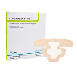 ComfortFoam Border Foam Dressing 5 X 8 Inch With Border Waterproof Backing Silicone Adhesive Elbow / Heel Sterile (946559_BX)