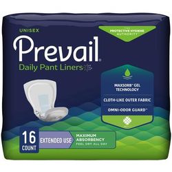 Prevail Daily Pant Liners Incontinence Liner 28 Inch Length Heavy Absorbency Polymer Core One Size Fits Most (747199_PK)