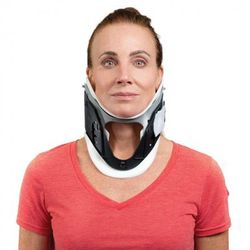 ProCare Rigid Cervical Collar Preformed Adult One Size Fits Most One-Piece / Trachea Opening 1-3/4 to 3-1/2 Inch Height 11 to 23 Inch Neck Circumferen
