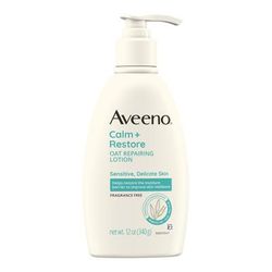 Aveeno Calm + Restore Oat Replenishing Lotion Hand and Body Moisturizer 12 oz. Pump Bottle Unscented Lotion (1228814_EA)