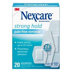 Nexcare Sensitive Skin Adhesive Strip 7/8 X 1-1/4 Inch / 1-1/8 X 3 Inch / 15/16 X 1 - 1/8 Inch Silicone Rectangle White Sterile (1084064_BX)